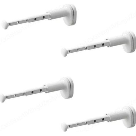GDHZS-GENERIQUE Ensemble de 4 cintres réglables, corde à linge télescopique, rangement du linge intérieur et extérieur, idéal pour les voyages (1/5)