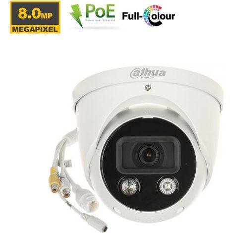 Dahua telecamera Dome IP 8Mp Full-Color TiOC - IPC-HDW3849H-AS-PV-S5 (2.8mm)