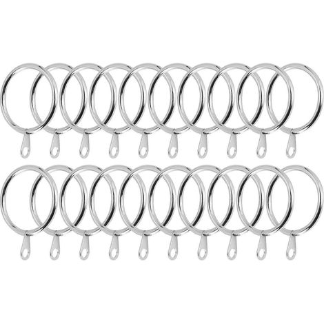 40 Stück Metall-Gardinenringe, 32 mm Innendurchmesser (Silber) (1/5)