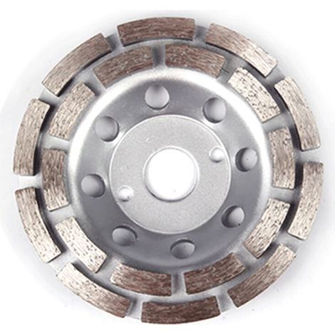 Meule boisseau diamantée 125 mm universelle pour béton et pierre - Double rangée, fixation 22,2 mm (1/5)