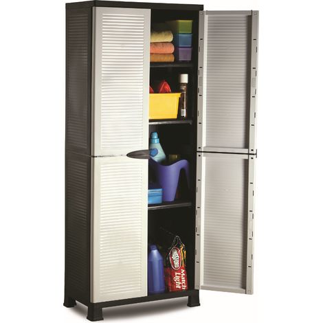 Tech'it 418928 - Armoire haute de rangement Polypropylène modèle prestige- (1/2)