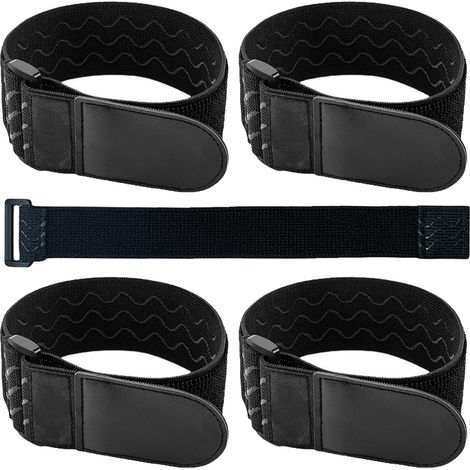 4 Pièces sangles Elastiques, 45 cm x 2 cm Sangle scratch, Sangles Attache Cable, Attache Cable, Extra Larges et Particulièrement Sûres pour Vélos, Sacs, Équipements d'Entraînement, Câbles et Plus (1/5)