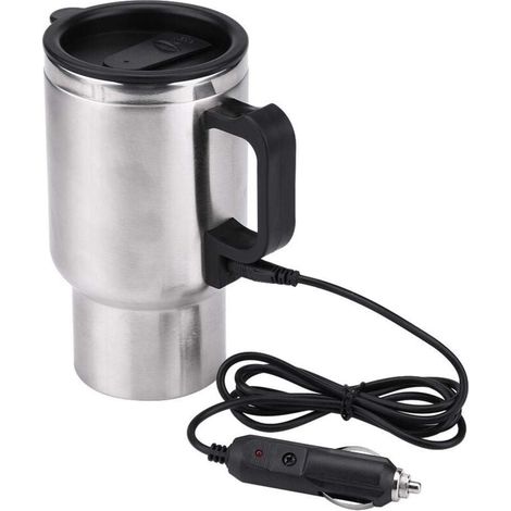 [NUNCA USADO] Hervidor eléctrico de acero inoxidable para coche, para café, té y agua (450 ml) (1/4)