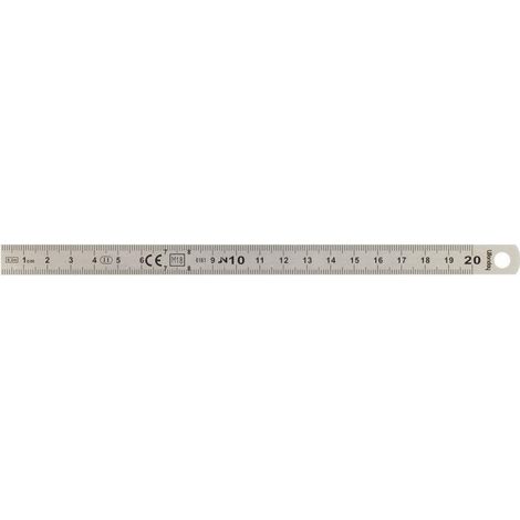 Reglet 2 faces 20 cm en inox