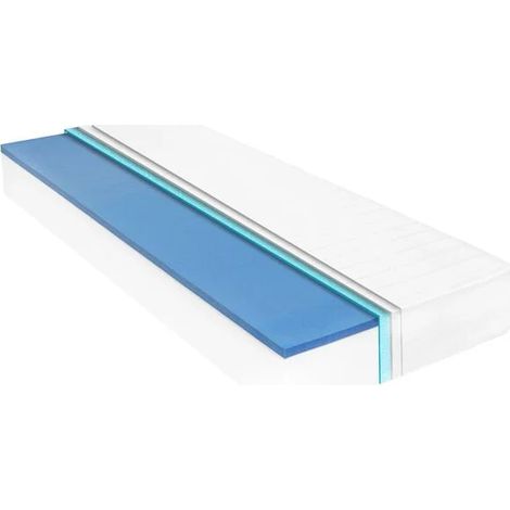 Matelas en Mousse à Mémoire de Forme Visco 80x200 cm, Épaisseur 18 cm, Fermeté Moyenne H2 (1/5)