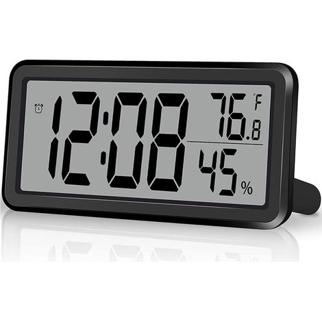 Sveglia digitale orologio elettronico LCD batterie nero