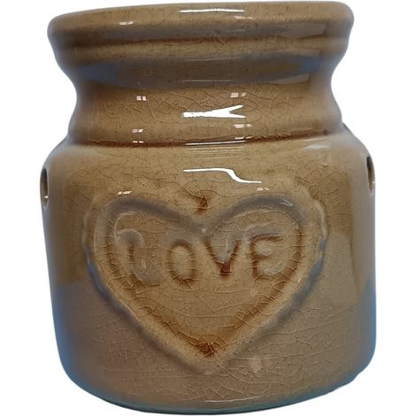 Brûle parfum Love marron en céramique 8 cm (1/2)