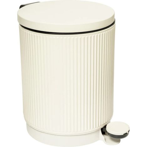 Poubelle de Salle de Bain "Onyx" 5L Beige Lin (1/4)