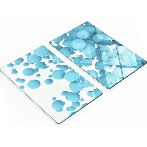 Planches à découper et à servir décoratives en verre, sphères abstraites, 2 x 30 x 52 cm (1/5)