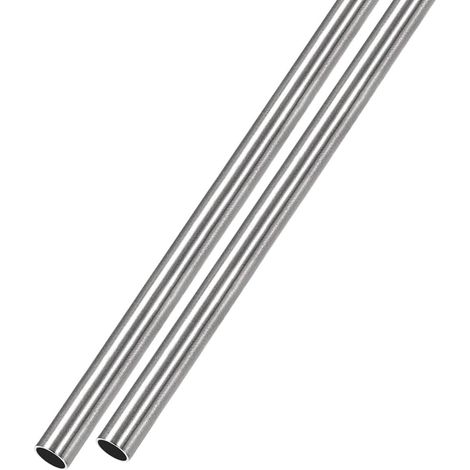Tube Acier Inoxydable - 2 Pièces - Inox 304 - Droit Sans Soudure - Ameublement Et DIY - 6mm x 250mm (1/5)