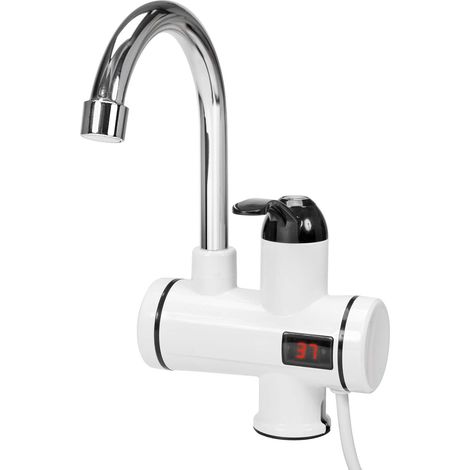 FALA de Wasserhahn mit de Warmwasserbereiter und LED-Anzeige, 3 kW (3000 W), 220 V, 360 °, mit Kartusche de Keramik de hohe Qualität, elektrische Armatur für Bad, Hauswirtschaftsraum, Küche, Camping,  (1/3)