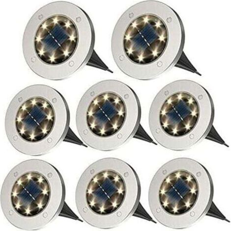 [NEVER USED] Set of 8 outdoor solar lights (warm white) – IP65 waterproof solar lights – for garden, lawn, patio and yard