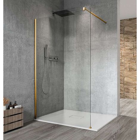 Gelco Vario - Duschtrennwand Walk-In, 70x200 cm, Coated glass, mattgold/Klarglas GX1270-01 (1/4)