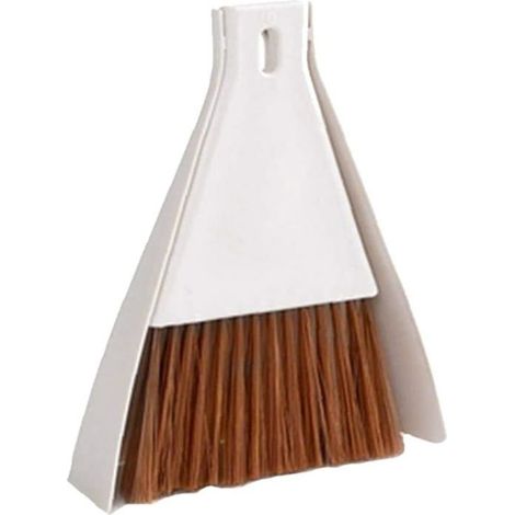 1set Mini Pelle Ensembles Brosse, Nettoyage Balayette pour La Table, Bureau, Counertop, Clavier, Voiture, Camping (Beige) (1/5)