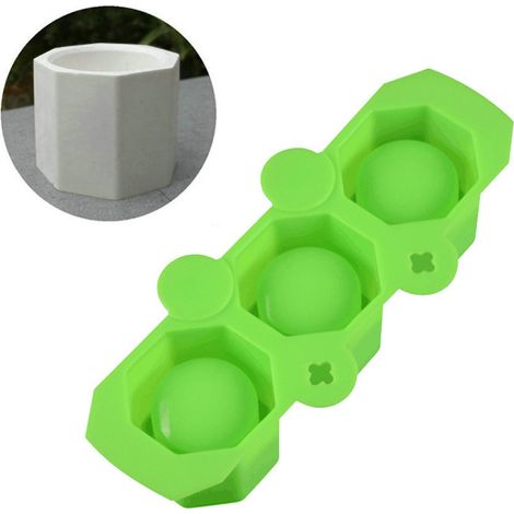 Silikon-Eiswürfelformen, für Cocktails, Whisky und Schokolade, 3 Fächer (grün) (1/5)