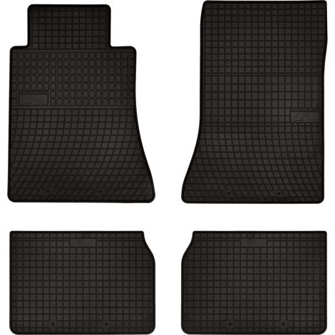 Tapis de sol en caoutchouc pour : Mercedes Classe E W124 berline, break (1984-1997) - noirs, sur mesure