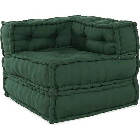 Canapé modulable vert 70x70x54 cm en tissu (1/5)