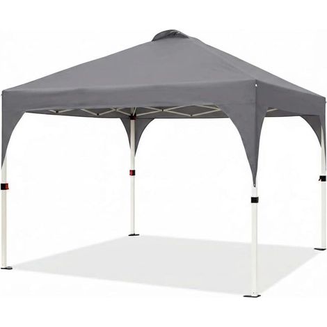 Tonnelle Pliante Professionnelle 3x3 m - Barnum de Réception à Verrouillage Central - Hauteur 2,70 m - Tissu Oxford 150D