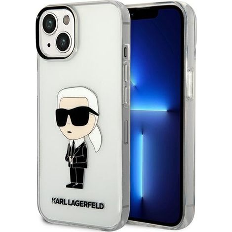 Karl Lagerfeld KLHCP14MHNIKTCT Funda rígida transparente para iPhone 14 Plus / 15 Plus 6.7 Ikonik Karl Lagerfeld (1/5)