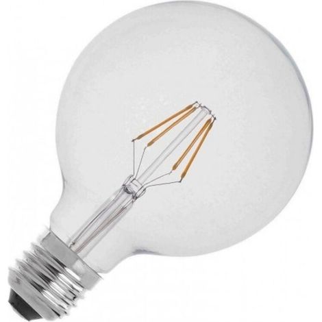 Ampoule Led à Filament Globe Transparente, Connecteur E27, 6 W, Lumière Chaude, V-tac (1/2)