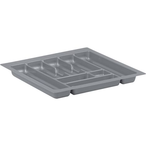 Besteckkasten 535 x 490 mm, silberfarbenes Metall SANS MARQUE