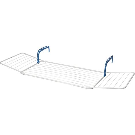 TrAdE Shop Traesio - Stendibiancheria Da Balcone Termosifone In Acciaio Con Bracci Regolabili Ripiegabili - (1/4)