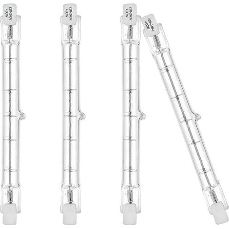 LaBlanc - Set mit 4 R7s Eco-Halogenlampen 118 mm 400 W 230 V 3100 lm Warmweiß 2700 KJ