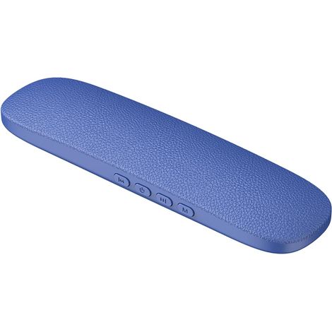 Oreiller avec haut-parleur à conduction osseuse, ultra-fin, sans oreillette, Bluetooth, lecture de carte TF, pour dormir sur le côté, bleu (1/5)