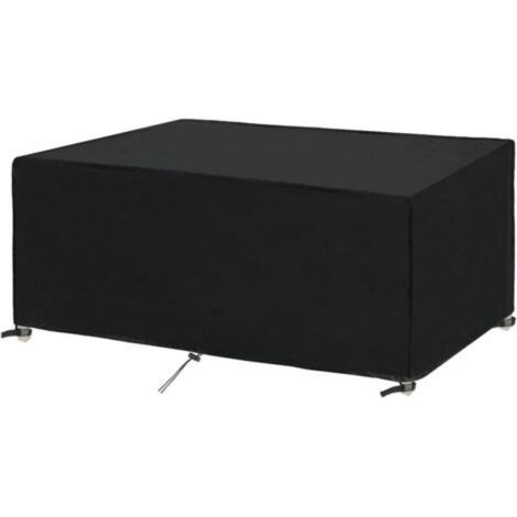 Protection Bache Table de Jardin Mobilier Extérieur Imperméable Coupe-Vent Anti-UV Résistant Au Froid Housse Meuble 200x100x75cm Tissu (1/4)