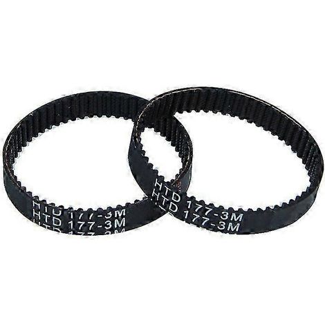 Deux courroies d'entraînement 3M-177-9 (324830-02) sont des pièces de rechange pour les raboteuses Black Decker 7696 modèle n° 6 et n° 7, en particulier KW715, KW713 et BD713. (1/5)