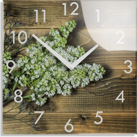 Reloj de pared moderno para el salón Ramilletes de lilas (1/4)