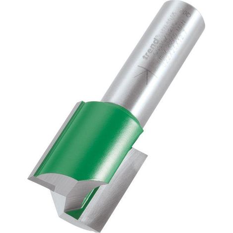Trend C031CX1/2TC CraftPro 1/2in Two Flute Straight Router Cutter Bit 22mm dia x 25mm