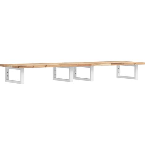 Maison Exclusive - Étagère de vasque murale acier et bois massif d'acacia (1/5)