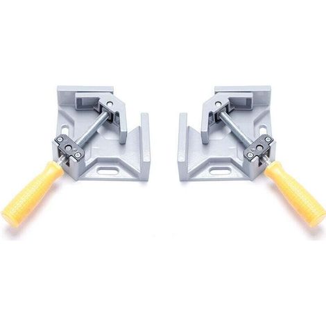 90° Aluminum Angle Clamp – Set of 2 Welding Clamps with Adjustable Swivel Jaw for Precise Assembly
