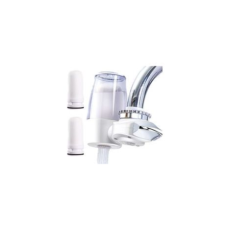 Filtre à eau robinet – Filtration céramique 0,1 μ – Corps transparent – 2 éléments filtrants pour eau purifiée (1/5)