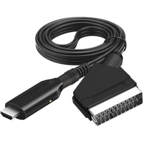Convertisseur Adaptateur HDMI vers Péritel, Câble HDMI to Scart Converter,Adaptateur Tout-en-Un, convertisseur Audio vidéo pour DVD、XBOX360、PS4 Blu-Ray (1/4)