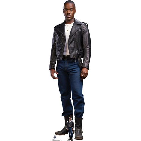Figurine en carton - Ncuti Gatwa Doctor Who Black Vese en cuir - Haut 175 cm (1/5)