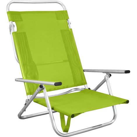 Fauteuil de plage en aluminium Maribel Vert