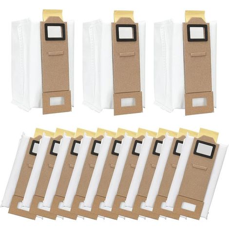 12 Sacs à Poussière pour Roborock S7 S7 Plus S7 Max T7s T7s Plus, Sac d'Aspirateur de Remplacement pour Roborock Station d'Aspiration