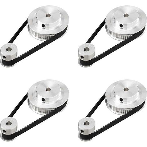 Poulie de distribution en aluminium synchrone 4PS GT2, 20 et 60 dents, alésage de 5 mm (1/4)