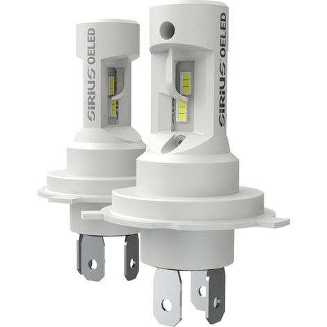 DISCORAMA KIT LAMPADE LED SIRIUS H4 H19 12V 6000K SERIE OELED COPPIA FARI LUCE BIANCA