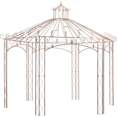 vidaXL Pérgola de jardín marrón antiguo 4 m hierro (1/5)