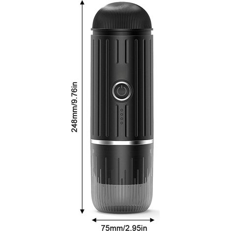 Ortviai Machine à café portable électrique 19 bars, 100 W, batterie intégrée 7800 mAh, réservoir 80 ml, compatible capsules Nespresso et café en poudre (1/4)