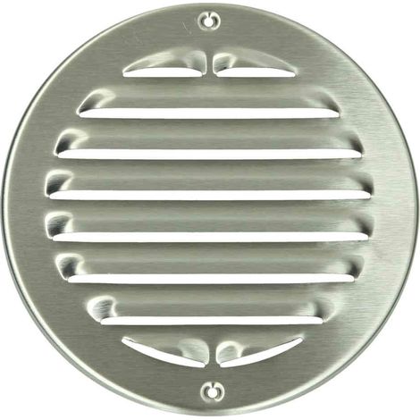 Grille d'intempéries Upmann rond acier inox brossé 150 mm