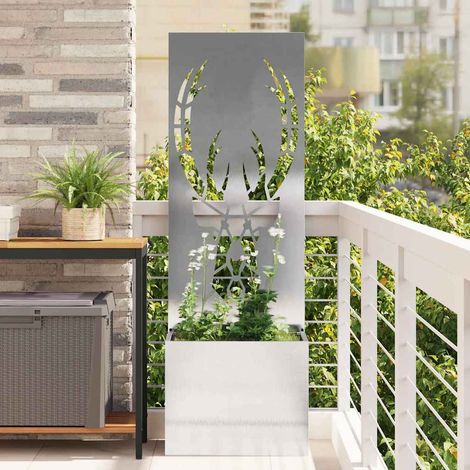 Garten Sichtschutz-Leinwand Silber 50 x 150 cm Edelstahl
