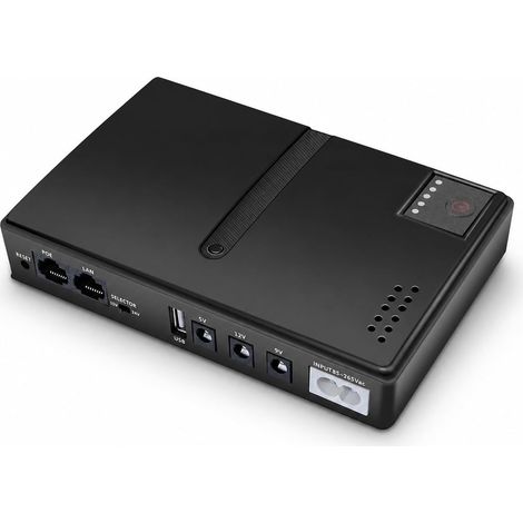 Mini UPS Onduleur Alimentation sans Interruption 18W, Sortie USB 5V 9V 12V et POE 15V 24V, Batterie de Secours pour Routeur Modem Caméra (1/5)