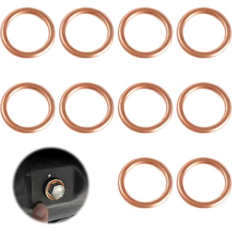 10PCS Universel Joint de Vidange Voiture Joint en Cuivre 16 x 22 x 2 mm (1/5)