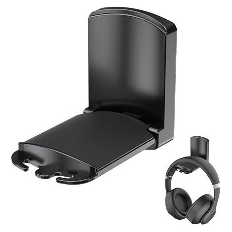 Support Casque Magnétique, Support pour Casque Pliable Magnétique, Ecouteur Hanger,Crochet Casque Autocollant Universel pour Casques Et Casques de Jeu (Noir) (1/5)