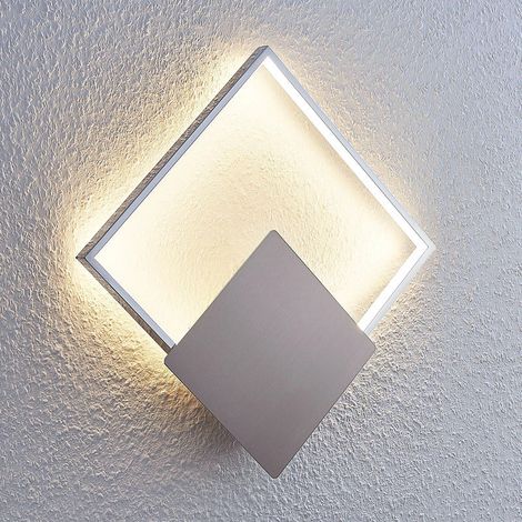 [NEUWERTIG] B-Ware Lindby Wandleuchte Wandlampe LED Anays Square Weiß Polycarbonat Metall Alumin645 (1/2)