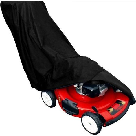 Housse de protection pour tondeuse à gazon, imperméable, en polyester, avec cordon de serrage (191 x 50 x 100 cm) (1/4)